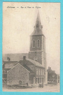 * Anthisnes (Liège - Luik - La Wallonie) * (Photo Lemaire, Andrimont) Rue Et Place De L'église, Animée, Kerk, Church - Anthisnes