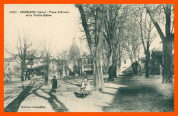* MOIRANS - Place D'Armes - Vieille Eglise - Animée - 2607 - Edit. BAFFERT - 1914 - Moirans
