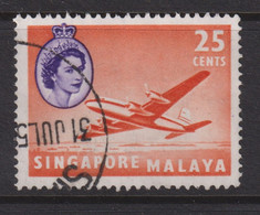1955 Singapur - Malaya, Mi: SG 37 / Yt:SG 37, Douglas DC-4M2 Argonaut Aircraft - Singapour (...-1959)