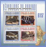 49175 MNH BURUNDI 1996 PECES DEL LAGO TANGANIKA - Nuevos