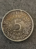 5 DEUTSCHE MARK ARGENT 1969 F STUTTGART ALLEMAGNE / GERMANY SILVER - 5 Mark