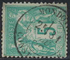 SAGE - ALGERIE - N°75 - CACHET - MONDOVI - CONSTANTINE - EN 1892 - DENTS COURTES - 1876-1898 Sage (Tipo II)