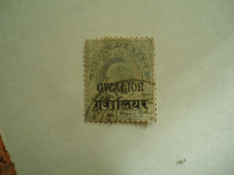 GWALIOR   STATES    INDIA  USED STAMPS   KINGS OVERPRINT - Gwalior