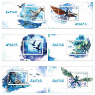 AVATAR 2023 NEW ZEALAND NEW *** The Way Of Water - PANDORA Set Of 6v ,Film, Movie,Cinema MS MNH (**) - Nuovi