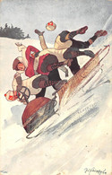 ¤¤   -  Illustrateur    -  Sports D'Hiver   -  Moto-Neige , Luge       -  ¤¤ - Sports D'hiver