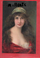 JULIET  GLAMOUR ART   DECOLLETAGE  LONG HAIR  BONNET  RAPHAEL TUCK PARIS SALON SERIES - Asti