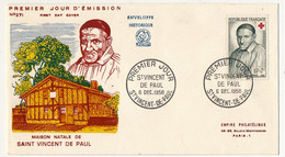 FRANCE => 2 FDC Croix Rouge 1958 St Vincent De Paul / Henri Dunant - 6 Déc 1958 - 1950-1959