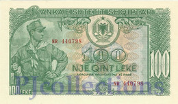 ALBANIA 100 LEKE 1957 PICK 30a UNC - Albania