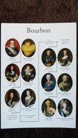 CPM GENEALOGIE ROIS ET REINES DE FRANCE LES BOURBON ARBRE GENEALOGIQUE MARIE DE MEDICIS HENRI IV LOUIS XVI - Genealogy
