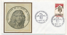 FRANCE => Env. Soie Format FDC - Cachet Temporaire "Tricentenaire De La Mort De Molière" PEZENAS 20 Oct 1973 - Matasellos Conmemorativos