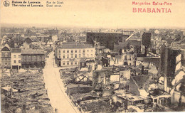 Publicité - Margarine Extra Fine BRABANTIA - Ruines De Louvain - Rue De Diest - Carte Postale Ancienne - Werbepostkarten