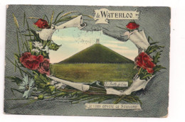 Belgique Carte Postale WATERLOO. Souvenir . La Butte Du Lion. Oblitération HEPPEN 1909 - Waterloo