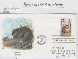 USA 1987 Beaver  1v FDC Ca Capex  (AN163) - Fauna Artica