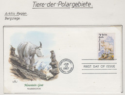 USA 1987 Mountain Goat 1v FDC Ca Capex   (AN165) - Arctic Tierwelt