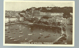 Devon  Postcard Torquay Harbour And Strand Posted 1949 - Torquay