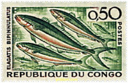 339810 MNH CONGO 1961 PECES - FDC