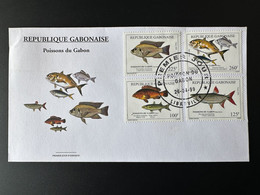 Gabon Gabun 1999 FDC 1er Jour Mi. 1480-1483 Poissons Fische Fishes Faune Fauna RARE ! - Fishes