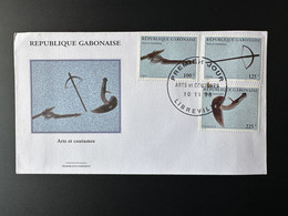 Gabon Gabun 1999 Mi. 1466 - 1468 FDC 1er Jour Arts Et Coutumes Handicraft Kunst Art RARE ! - Gabon (1960-...)