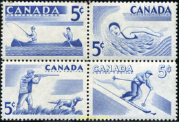 299420 HINGED CANADA 1957 DEPORTES AL AIRE LIBRE - 1952-1960