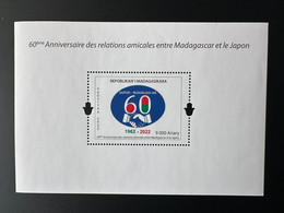Madagascar Madagaskar 2022 Mi. Bl. 327 Bloc Sheetlet 60ème Anniversaire Relations Amicales Japon Japan 1962 - Neufs
