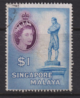 1955 Singapur - Malaya, Mi: SG 40 / Yt:SG 40, Sir Stamford Raffles Statue - Singapour (...-1959)