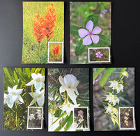 Madagascar Madagaskar 2021 / 2022 Mi. 2746 - 2750 Carte Maximum Card Fleurs Endémiques Flowers Blumen Flore Flora - Otros & Sin Clasificación