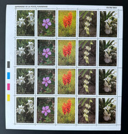 Madagascar Madagaskar 2021 / 2022 Mi. 2746 - 2750 Sheet Planche Bogen Fleurs Endémiques Flowers Blumen Flore Flora - Madagascar (1960-...)