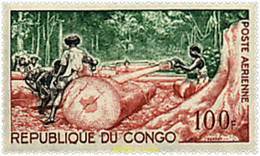 40311 MNH CONGO 1964 DERRIBO DE UN TRONCO - FDC