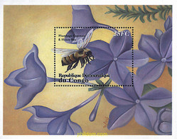 207995 MNH CONGO. República Democrática 2001 FLORES E INSECTOS - Oblitérés