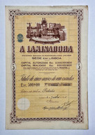 PORTUGAL-LISBOA- A Laminadora -Titulo De Cinco Acções De 100$00  - Nº 03141 A 03145 - 8 De Junho De 1935 - Industrie