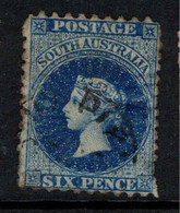 SOUTH AUSTRALIA 1870 6d Prussian Blue SG 105 U #APO24 - Oblitérés