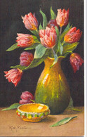Illustrateur - Signée R.A Foster - Vase De Fleurs Et Son Bol - Carte Postale Ancienne - Other & Unclassified
