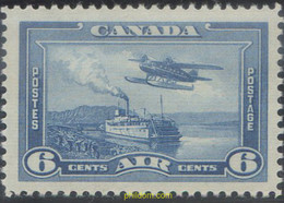 129592 MNH CANADA 1938 VISTAS Y AVION - Used Stamps