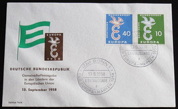 DEUTSCHLAND 1958 Mi-Nr. 295/96 CEPT FDC - 1958