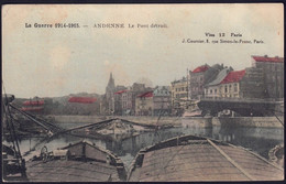 +++ CPA - ANDENNE - Guerre 1914-15 - Le Pont Détruit   // - Andenne