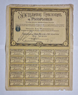 PORTUGAL- PORTO -Sociedade Nacional De Phosphoros -Titulo De Uma Acção 50$00- Dº 010,590 - 20 De Março De 1926 - Industrie