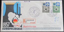 NIEDERLANDE 1957 Mi-Nr. 704/05 CEPT FDC - 1957