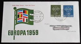 ITALIEN 1959 Mi-Nr. 1055/56 CEPT FDC - 1959