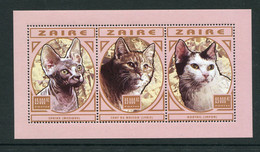 Zaire - 1997 - OCB BL116 - MNH ** - Katten Cats Chats Rassen Races Breeds Huisdieren Pets Animaux Domestiques- Cv € 10 - Nuevos