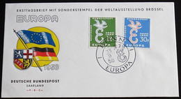 SAARLAND 1958 Mi-Nr. 439/40 CEPT FDC - 1958