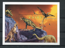 Zaire - 1996 - OCB BL79 - MNH ** - Dinosauriërs Dinosaurs Dinosaures Prehistorical Préhistoriques Animals - Cv € 20 - Unused Stamps