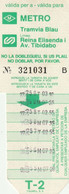 Spain Espagne España - Metro - FGC - Ticket - Billete - Europe