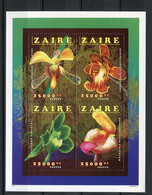 Zaire - 1996 - OCB BL73 - MNH ** - Orchideeën Orchidées Orchids Flora Flowers - Cv € 20 - Nuovi