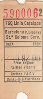 Spain Espagne España - 1992 FGC Linia Catalans - Barcelona P. Espanya - Sta Coloma Cerv - Europa