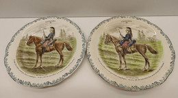 *2 ASSIETTES HB & Cie Terre De Fer CAVALIERS N° 10 CHOISY Le ROI COLLECTION   E - Choisy Le Roi (FRA)