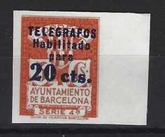 Barcelona Telegrafos  5s (*) Sin Goma. 1934. Sin Dentar. Serie 4 - Barcelona