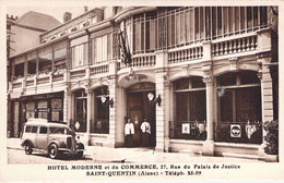 France - 02 - ST QUENTIN - Hôtel MODERNE Et Du COMMERCE - Le Marigny - Carte Postale Ancienne - Saint Quentin