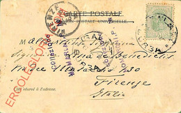 Ad5999  - ROMANIA - Postal History - POSTCARD To ITALY  1900 - Storia Postale