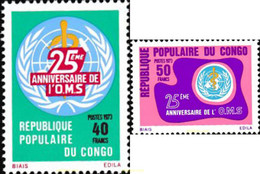 609306 MNH CONGO 1973 25 ANIVERSARIO DE LA ORGANIZACION MUNDIAL DE LA SALUD - FDC