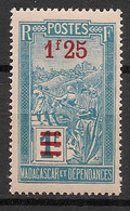 MADAGASCAR - 1922 - N°Yv. 151 - Filanzane 1f25 Sur 1f - Neuf Luxe ** / MNH / Postfrisch - Neufs